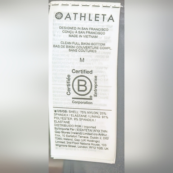 NWT Athleta Square Neck Bra Cup Tankini 34D/DD with Full Bikini Bottom Size M - Picture 15 of 15